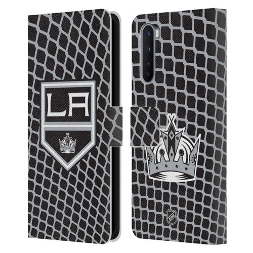 NHL Los Angeles Kings Net Pattern Leather Book Wallet Case Cover For OnePlus Nord 5G