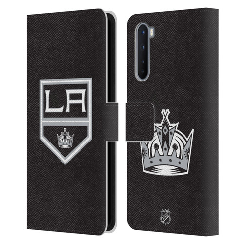 NHL Los Angeles Kings Plain Leather Book Wallet Case Cover For OnePlus Nord 5G