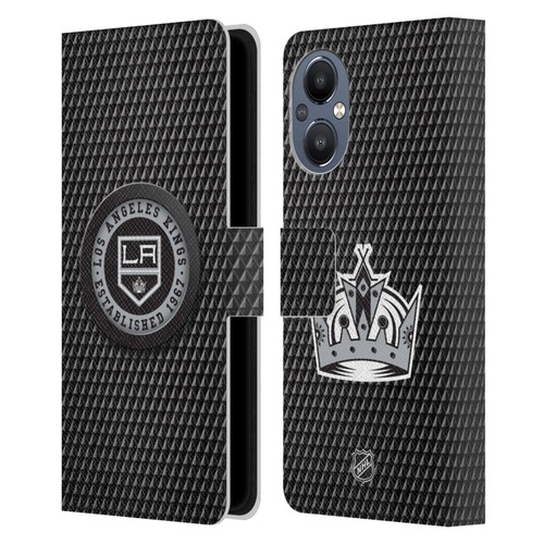 NHL Los Angeles Kings Puck Texture Leather Book Wallet Case Cover For OnePlus Nord N20 5G