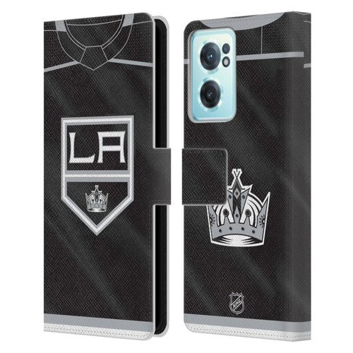 NHL Los Angeles Kings Jersey Leather Book Wallet Case Cover For OnePlus Nord CE 2 5G