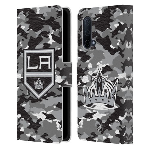 NHL Los Angeles Kings Camouflage Leather Book Wallet Case Cover For OnePlus Nord CE 5G