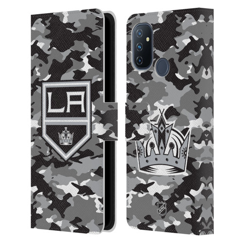 NHL Los Angeles Kings Camouflage Leather Book Wallet Case Cover For OnePlus Nord N100