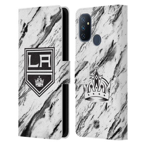 NHL Los Angeles Kings Marble Leather Book Wallet Case Cover For OnePlus Nord N100
