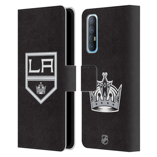 NHL Los Angeles Kings Plain Leather Book Wallet Case Cover For OPPO Find X2 Neo 5G