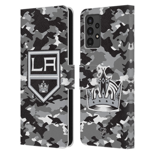 NHL Los Angeles Kings Camouflage Leather Book Wallet Case Cover For Samsung Galaxy A13 (2022)