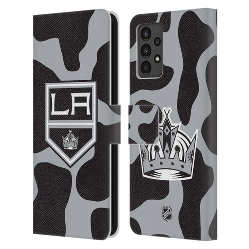 NHL Los Angeles Kings Cow Pattern Leather Book Wallet Case Cover For Samsung Galaxy A13 (2022)