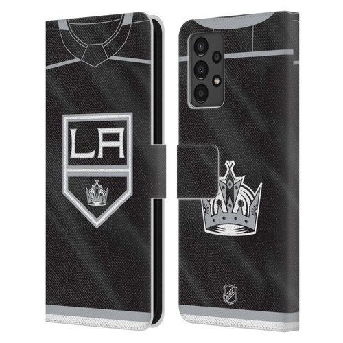 NHL Los Angeles Kings Jersey Leather Book Wallet Case Cover For Samsung Galaxy A13 (2022)