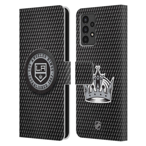 NHL Los Angeles Kings Puck Texture Leather Book Wallet Case Cover For Samsung Galaxy A13 (2022)