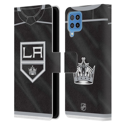 NHL Los Angeles Kings Jersey Leather Book Wallet Case Cover For Samsung Galaxy F22 (2021)