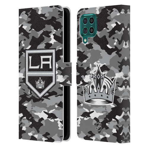 NHL Los Angeles Kings Camouflage Leather Book Wallet Case Cover For Samsung Galaxy F62 (2021)