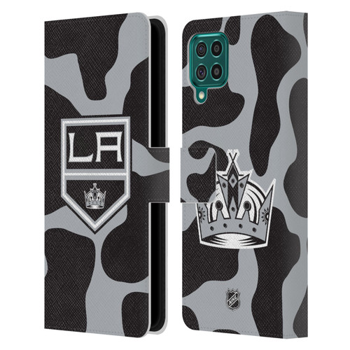 NHL Los Angeles Kings Cow Pattern Leather Book Wallet Case Cover For Samsung Galaxy F62 (2021)