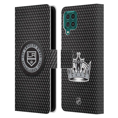 NHL Los Angeles Kings Puck Texture Leather Book Wallet Case Cover For Samsung Galaxy F62 (2021)