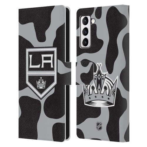 NHL Los Angeles Kings Cow Pattern Leather Book Wallet Case Cover For Samsung Galaxy S21+ 5G