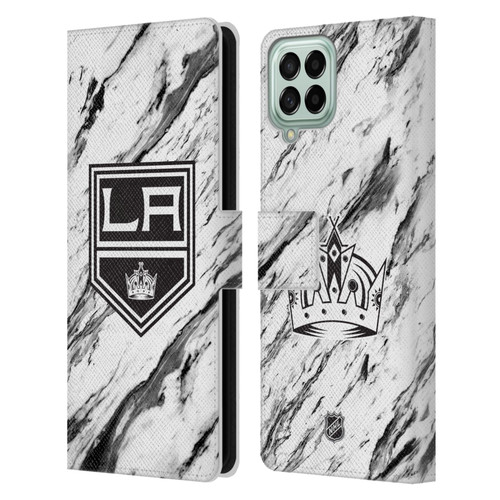 NHL Los Angeles Kings Marble Leather Book Wallet Case Cover For Samsung Galaxy M53 (2022)