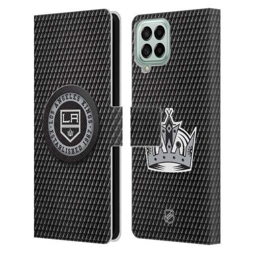 NHL Los Angeles Kings Puck Texture Leather Book Wallet Case Cover For Samsung Galaxy M53 (2022)