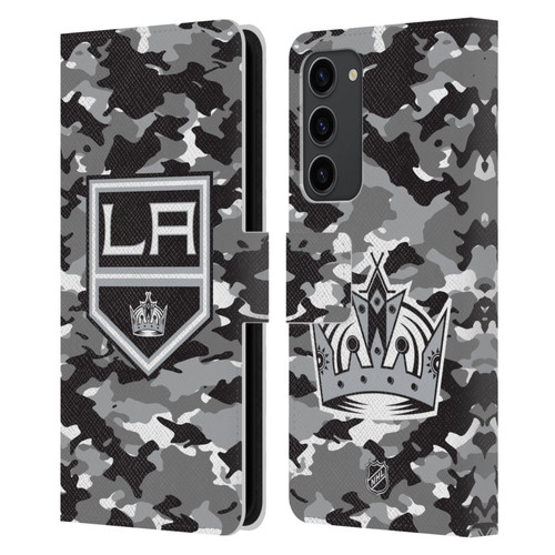 NHL Los Angeles Kings Camouflage Leather Book Wallet Case Cover For Samsung Galaxy S23+ 5G