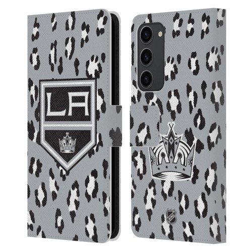 NHL Los Angeles Kings Leopard Patten Leather Book Wallet Case Cover For Samsung Galaxy S23+ 5G NHL Los Angeles Kings Leopard Patten Leather Book Wallet Case Cover For Samsung Galaxy S23+ 5G