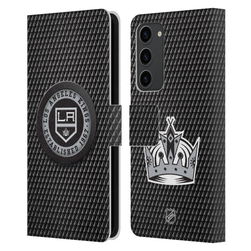 NHL Los Angeles Kings Puck Texture Leather Book Wallet Case Cover For Samsung Galaxy S23+ 5G