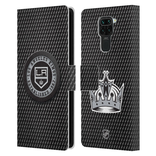 NHL Los Angeles Kings Puck Texture Leather Book Wallet Case Cover For Xiaomi Redmi Note 9 / Redmi 10X 4G