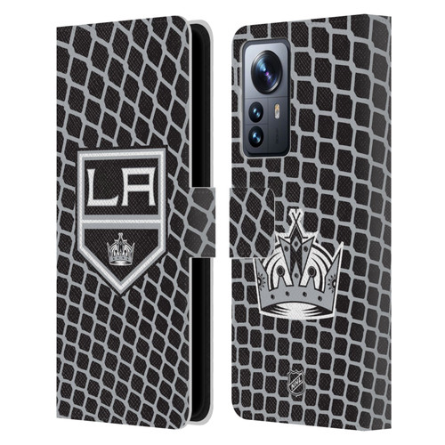 NHL Los Angeles Kings Net Pattern Leather Book Wallet Case Cover For Xiaomi 12 Pro