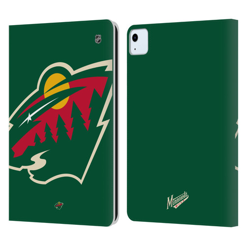 NHL Minnesota Wild Oversized Leather Book Wallet Case Cover For Apple iPad Air 11 2020/2022/2024