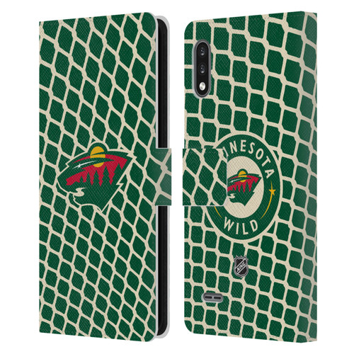 NHL Minnesota Wild Net Pattern Leather Book Wallet Case Cover For LG K22