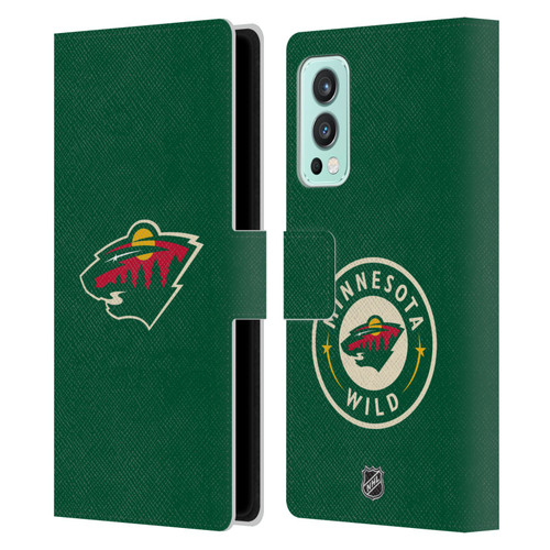 NHL Minnesota Wild Plain Leather Book Wallet Case Cover For OnePlus Nord 2 5G