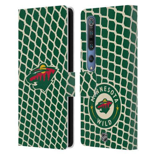 NHL Minnesota Wild Net Pattern Leather Book Wallet Case Cover For Xiaomi Mi 10 5G / Mi 10 Pro 5G