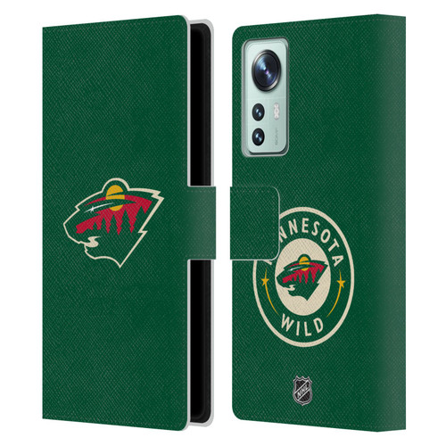 NHL Minnesota Wild Plain Leather Book Wallet Case Cover For Xiaomi 12
