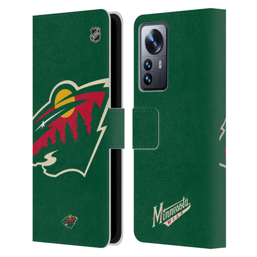 NHL Minnesota Wild Oversized Leather Book Wallet Case Cover For Xiaomi 12 Pro