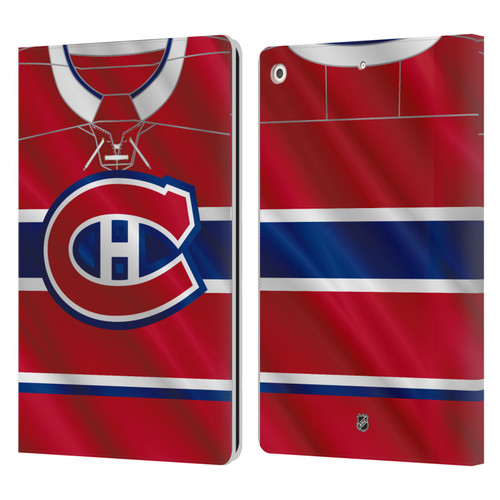NHL Montreal Canadiens Jersey Leather Book Wallet Case Cover For Apple iPad 10.2 2019/2020/2021