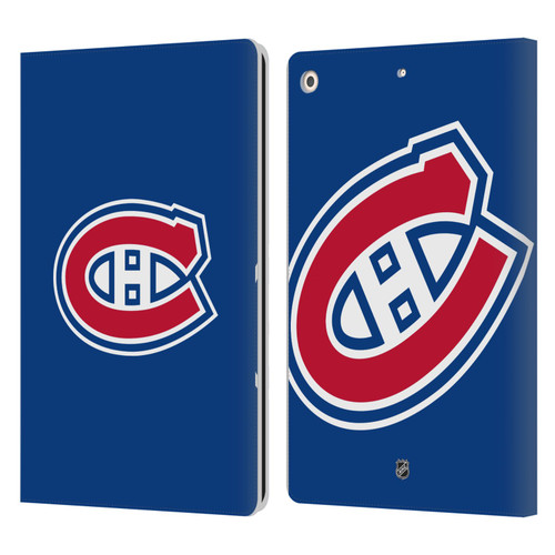NHL Montreal Canadiens Plain Leather Book Wallet Case Cover For Apple iPad 10.2 2019/2020/2021