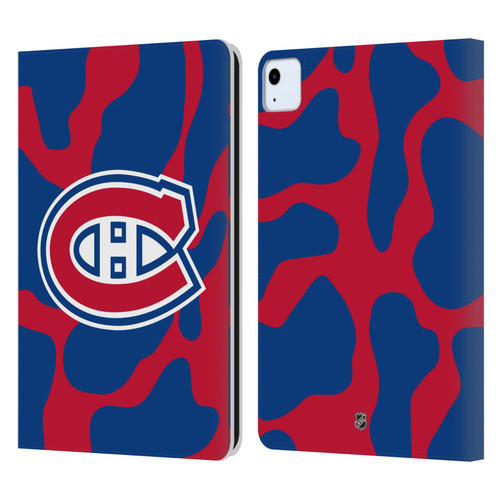 NHL Montreal Canadiens Cow Pattern Leather Book Wallet Case Cover For Apple iPad Air 2020 / 2022