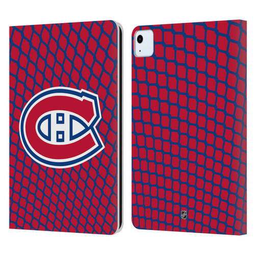 NHL Montreal Canadiens Net Pattern Leather Book Wallet Case Cover For Apple iPad Air 2020 / 2022