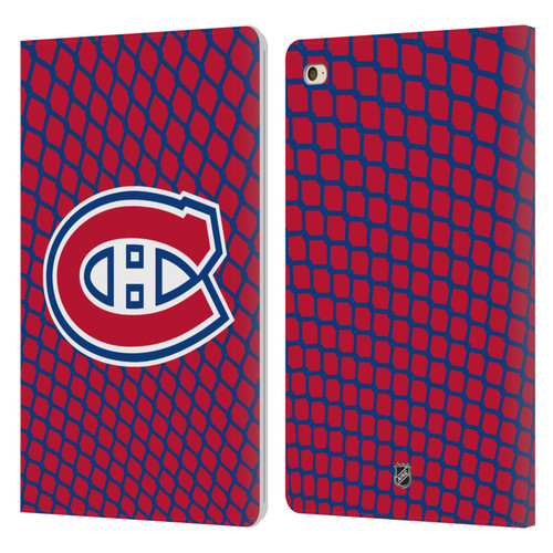 NHL Montreal Canadiens Net Pattern Leather Book Wallet Case Cover For Apple iPad mini 4