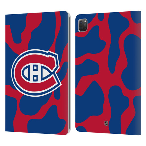 NHL Montreal Canadiens Cow Pattern Leather Book Wallet Case Cover For Apple iPad Pro 11 2020 / 2021 / 2022