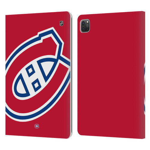 NHL Montreal Canadiens Oversized Leather Book Wallet Case Cover For Apple iPad Pro 11 2020 / 2021 / 2022
