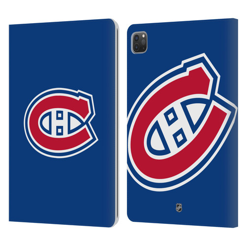NHL Montreal Canadiens Plain Leather Book Wallet Case Cover For Apple iPad Pro 11 2020 / 2021 / 2022
