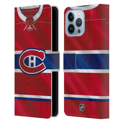 NHL Montreal Canadiens Jersey Leather Book Wallet Case Cover For Apple iPhone 13 Pro Max