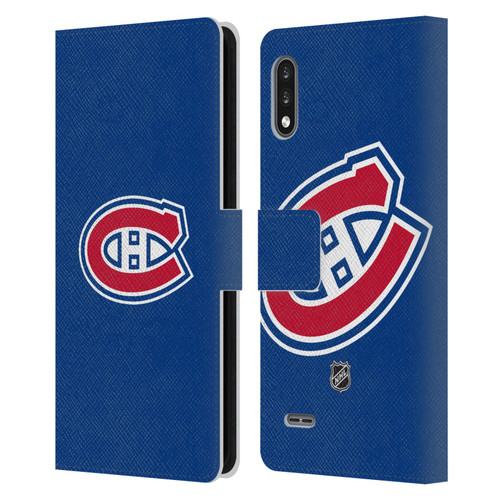 NHL Montreal Canadiens Plain Leather Book Wallet Case Cover For LG K22