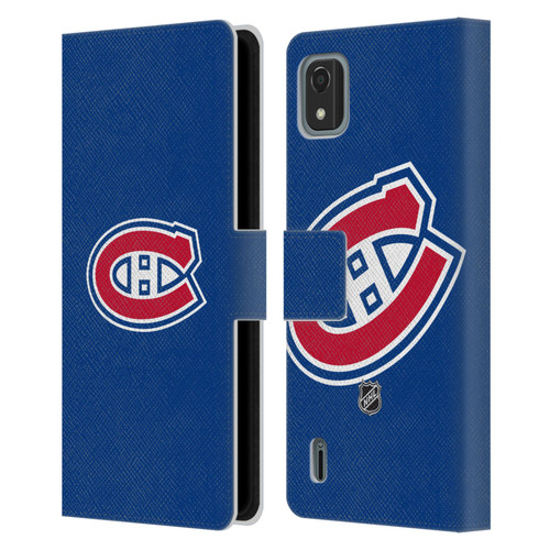 NHL Montreal Canadiens Plain Leather Book Wallet Case Cover For Nokia C2 2nd Edition