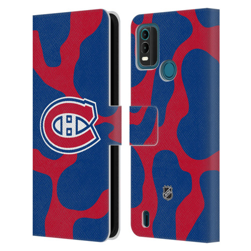 NHL Montreal Canadiens Cow Pattern Leather Book Wallet Case Cover For Nokia G11 Plus