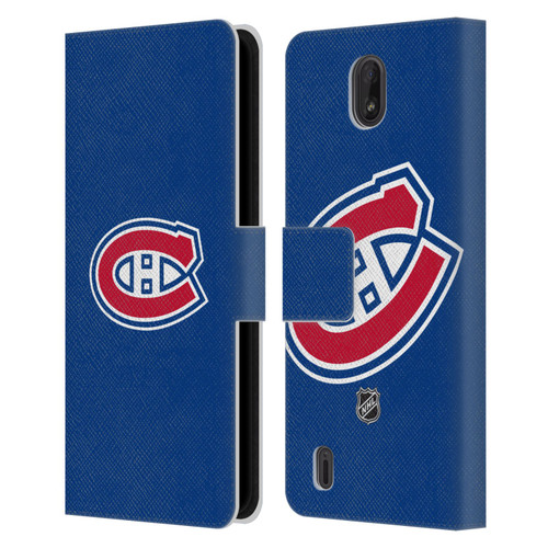 NHL Montreal Canadiens Plain Leather Book Wallet Case Cover For Nokia C01 Plus/C1 2nd Edition