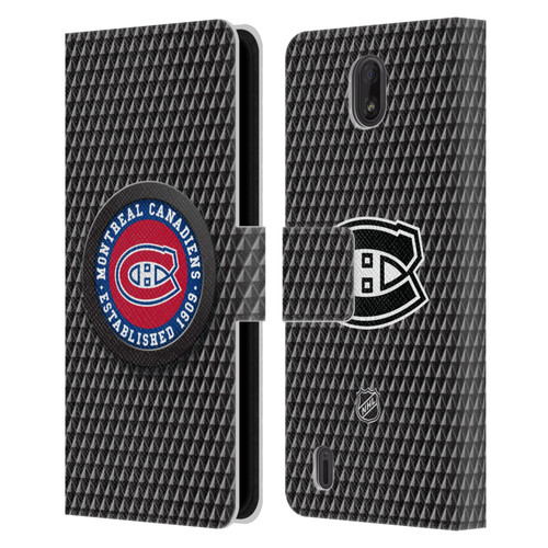 NHL Montreal Canadiens Puck Texture Leather Book Wallet Case Cover For Nokia C01 Plus/C1 2nd Edition