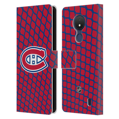 NHL Montreal Canadiens Net Pattern Leather Book Wallet Case Cover For Nokia C21