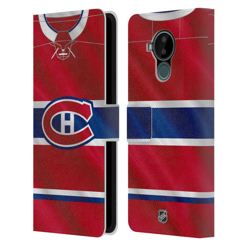 NHL Montreal Canadiens Jersey Leather Book Wallet Case Cover For Nokia C30