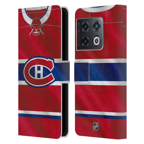 NHL Montreal Canadiens Jersey Leather Book Wallet Case Cover For OnePlus 10 Pro