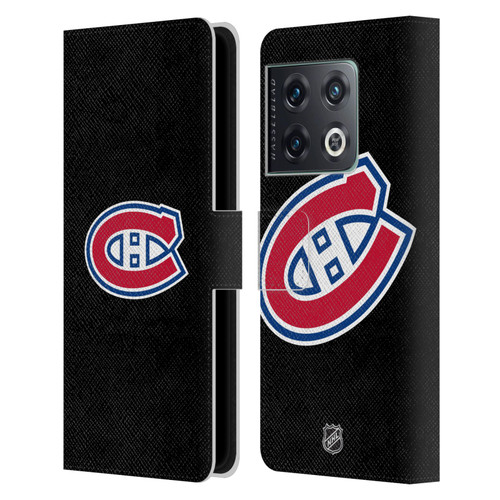 NHL Montreal Canadiens Plain Leather Book Wallet Case Cover For OnePlus 10 Pro