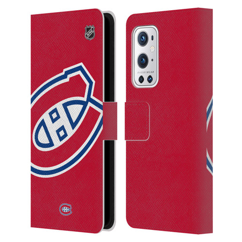 NHL Montreal Canadiens Oversized Leather Book Wallet Case Cover For OnePlus 9 Pro
