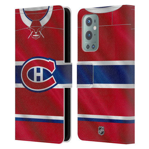 NHL Montreal Canadiens Jersey Leather Book Wallet Case Cover For OnePlus 9